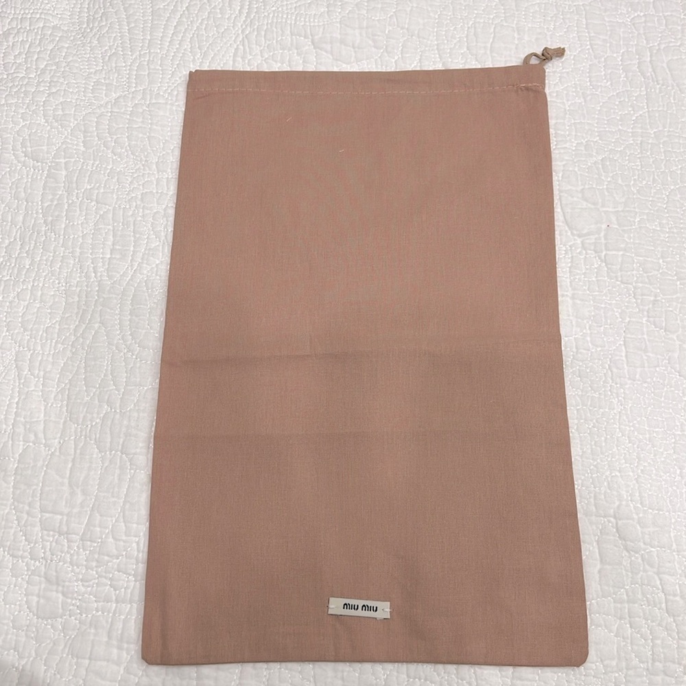 Miu Miu Dust bag Size 9”w‎ x 14”h